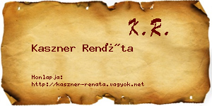Kaszner Renáta névjegykártya
